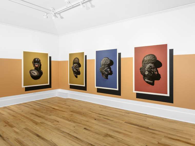 David Adika
Mizrachi: Figurines No. 1 – 4, 2019
Pigment prints and wall painting
Approximately 18 x 5.5 feet each