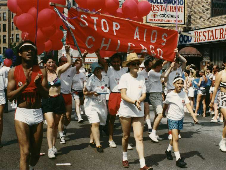 Diana Solis (b. 1956)
Gay and Lesbian Pride Parade, Chicago, June 1991
Archival Color Inkjet Print
11 x 14 in.
Courtesy of the artist