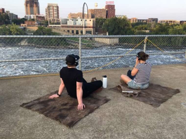 Monica Moses Haller, Listening to the Mississippi Listening Event, Duration of event September 19 – 21, 2019, Public Art: St. Anthony Falls Lock and Damn, Minneapolis, MN. 