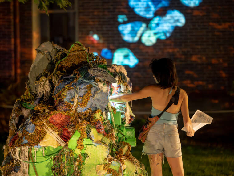 Ellen Oliver, “Pulling Plastic,” Open Air Media Festival, curated by Zen Cohen and Dana Potter, at Public Space One, 2023.