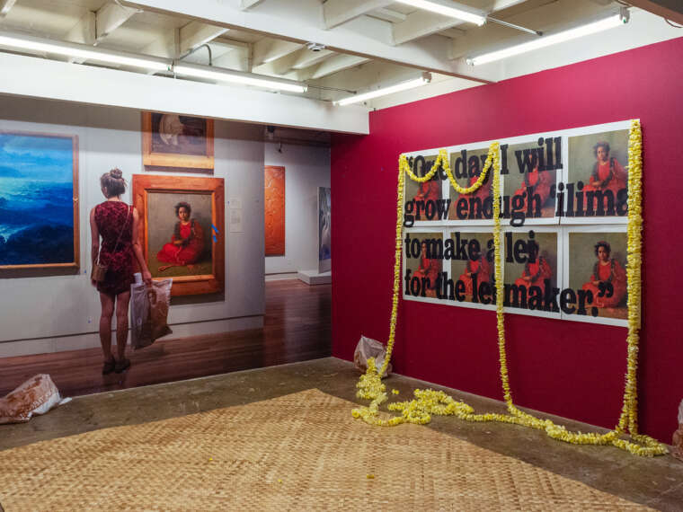 Lei For The Lei Maker, 2023, 50th State Kid and Friends; exhibition view, photo courtesy of Aupuni Space
