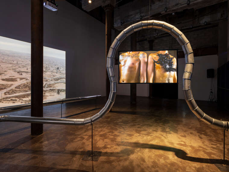 Installation view, Jessica Segall, Human Energy, 2023. Image courtesy of Smack Mellon. Photo by Etienne Frossard.