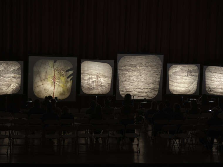 4.	Calista Lyon, The Unknown and the Unnamed, 2024. Lecture performance with image, voice, sound, multi-screen projection and audience participation, Courtesy of the artist.