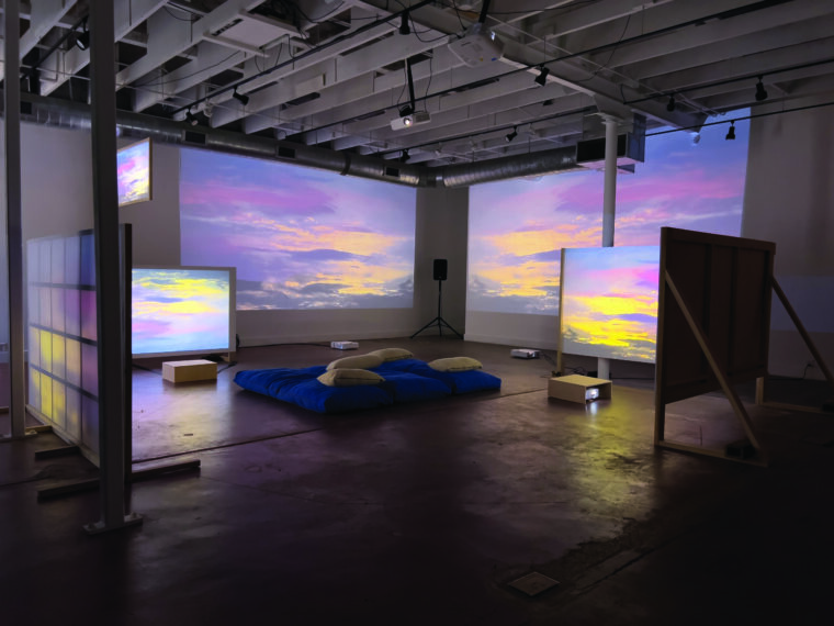 Hannah Spector, if you stare at a cowboy’s face for long enough, it turns into a sunset (exhibition view), 2025.
Photo by Stephanie Sanz.