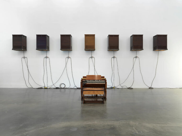Exhibition view: Theaster Gates: Young Lords and Their Traces, 2022. New Museum, New York. Photo by Dario Lasagni.